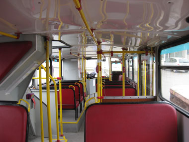 inside of bus