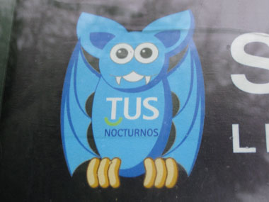 night bus route sign