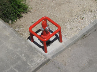 a normal looking fire hydrant