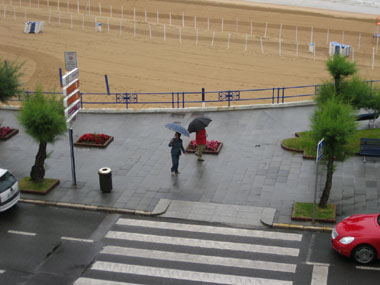 rain on the crosswalk